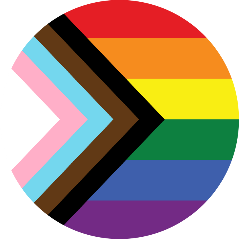 Round Progress Pride Flag